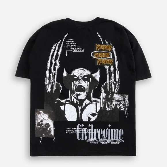 CIVIL REGIME X DEADPOOL & WOLVERINE “IN CHAOS WE BLOOM” OVERSIZED TEE SIZE L - Picture 5 of 5